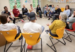 Dialogrunde in den Beruflichen Schulen Hermannswerder